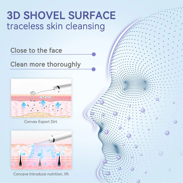 ANLAN Ultrasonic Cleaner Skin Scrubber EMS Face Lifting Skin Care IPX5 Waterproof Deep Cleaning Peeling Facial Cleaning Machine